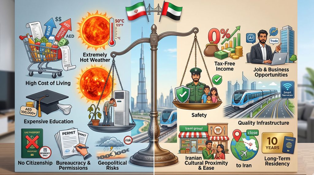 مزایا و معایب زندگی در دبی برای ایرانیان