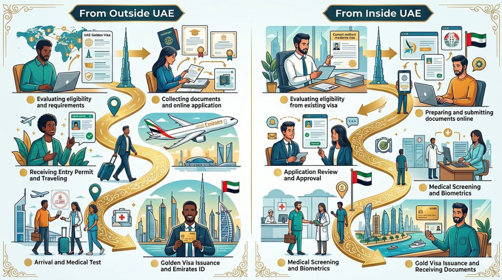 مراحل گام ‌به‌ گام درخواست گلدن ویزا