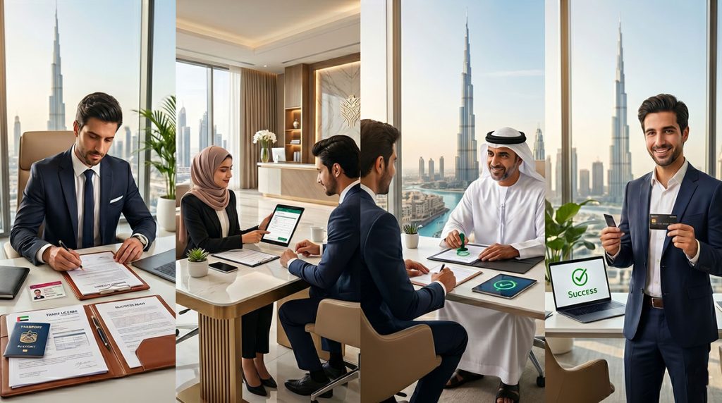 مراحل افتتاح حساب شرکتی در دبی