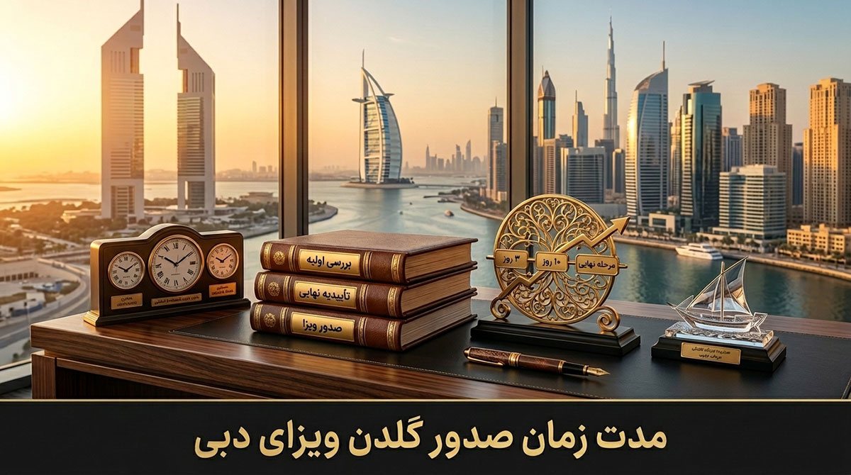 مدت زمان صدور گلدن ویزای دبی: راهنمای کامل 2026 (۲ روز تا ۹۰ روز)